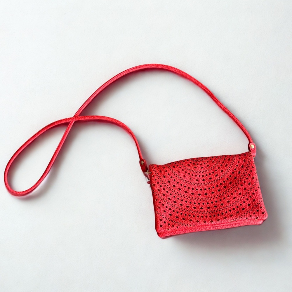 Street Level Vibrant Red Crossbody Bag, EUC